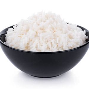 White rice for dinner